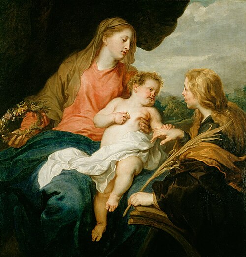 The Mystic Marriage of St Catherine, 1630, Antoine van Dyck