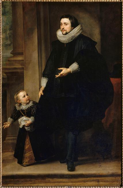 Portrait of a Gentleman with his Son, 1632, Anthony van Dyck