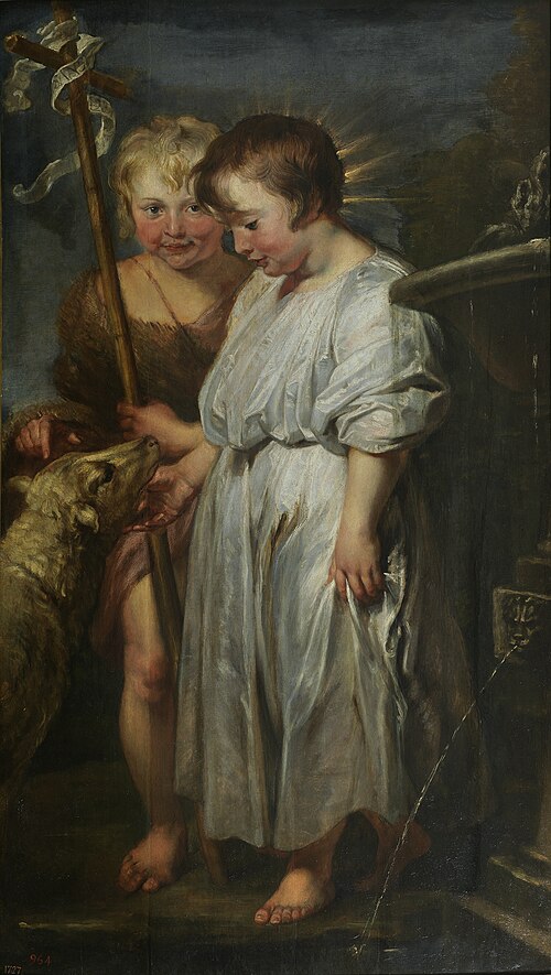 The Christ Child, Saint John and the Lamb, 1618, Antoine van Dyck