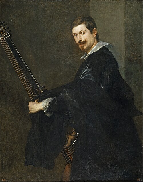 Homme avec un luth, 1627, Antoine van Dyck