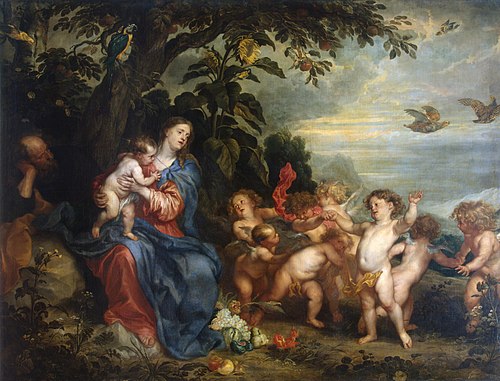 Rest on the Flight into Egypt (Madonna with Partridges), 1632, Anthony van Dyck