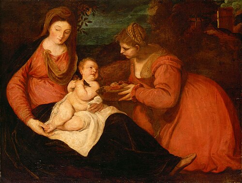 Madonna and Child with Saint Dorothy, 1622, Anthony van Dyck