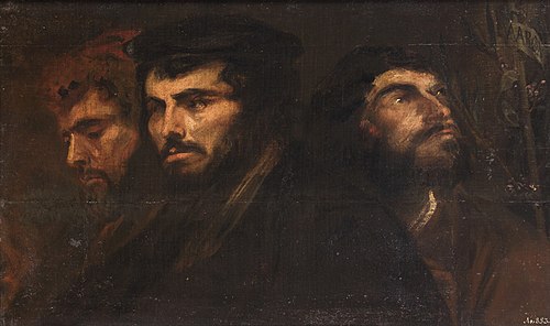 Three studies of heads, 1622, Anthony van Dyck