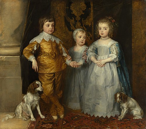 Portraits des trois enfants de Charles Ier: Charles, Jacob et Marie, 1635, Antoine van Dyck