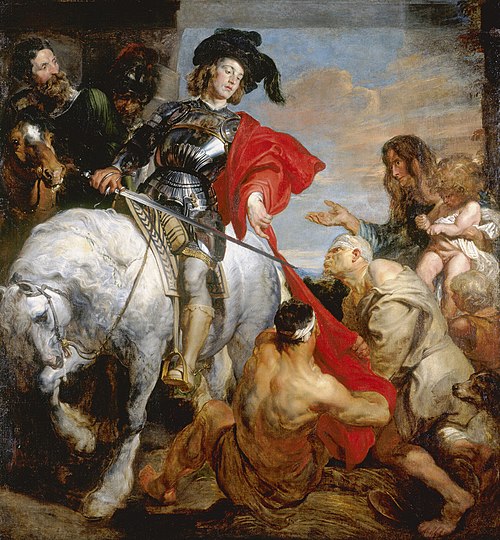 St Martin Dividing his Cloak, 1620, Antoine van Dyck