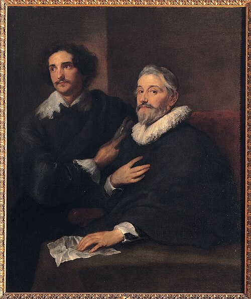 Portrait of the engravers Pieter de Jode the Elder and Pieter de Jode the Younger, 1628, Antoine van Dyck