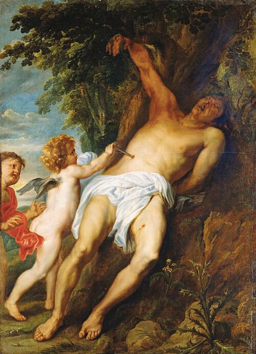 Saint Sebastian Tended by Angels, 1630, Anthony van Dyck