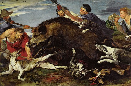 Boar hunt, 1618, Antoine van Dyck