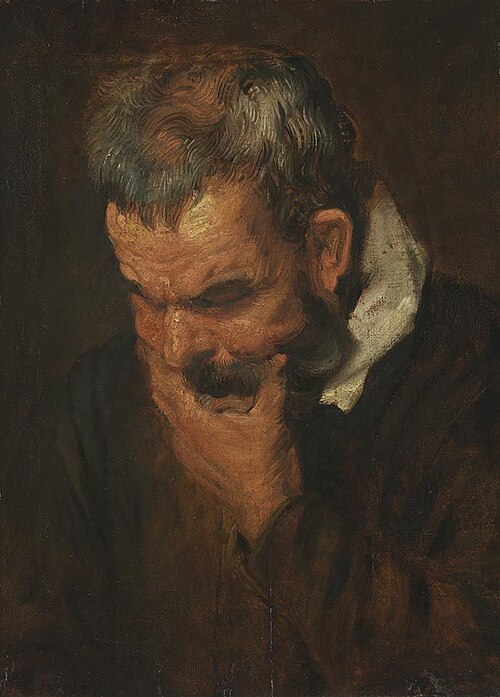 Study head of a pensive old man, 1620, Anthony van Dyck