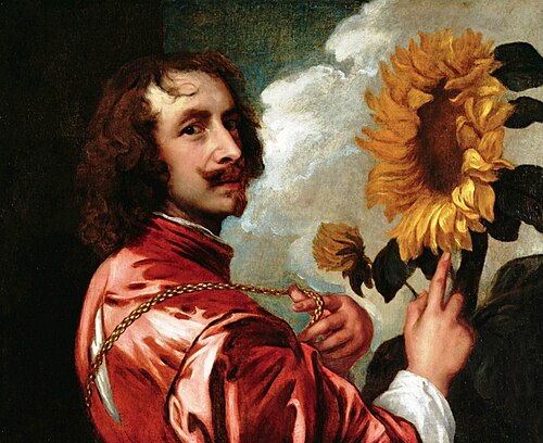 Self-portrait with a Sunflower, 1632, Anthony van Dyck