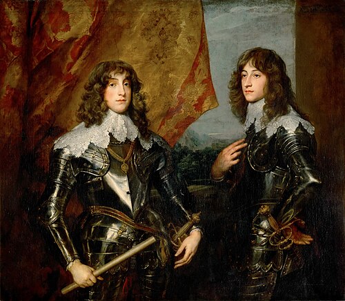Portrait of Charles Louis Elector Palatine (1617-1680) and his brother, Rupert of the Palatinate (16, 1637, Anthony van Dyck