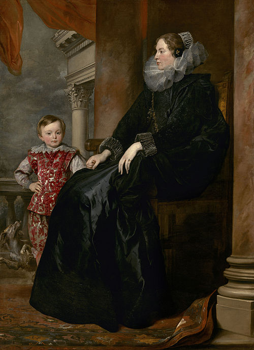 A Genoese Noblewoman and Her Son, 1625, Anthony van Dyck