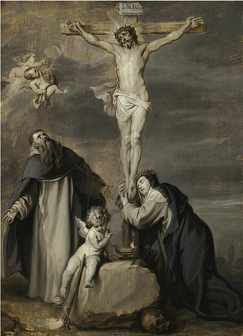 The Crucified Christ Adored by Saints Dominic and Catherine of Siena, 1629, Anthony van Dyck