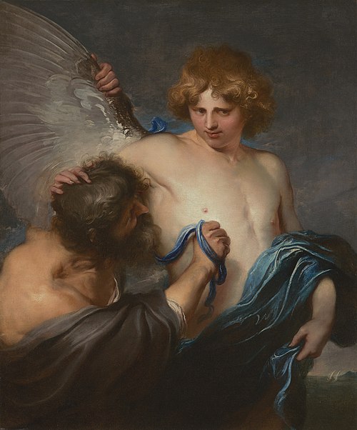 Self-Portrait as Icarus with Daedalus, 1618, Antoine van Dyck