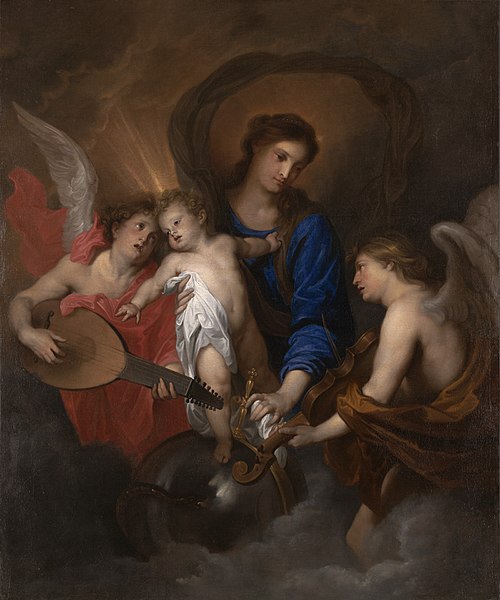 Virgin and Child with Music-Making Angel, 1630, Antoine van Dyck