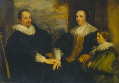 Sebastiaan Leerse with his wife and son, 1630, Anthony van Dyck