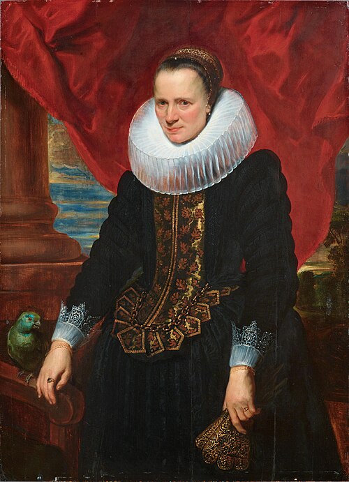 Portrait of a Woman with a Parrot, 1635, Anthony van Dyck