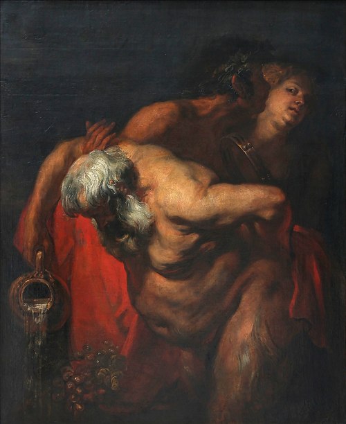 Silène ivre soutenu par un faune et une bacchante, 1620, Antoine van Dyck