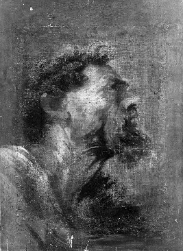 Head of a man in profile looking up, 1617, Anthony van Dyck