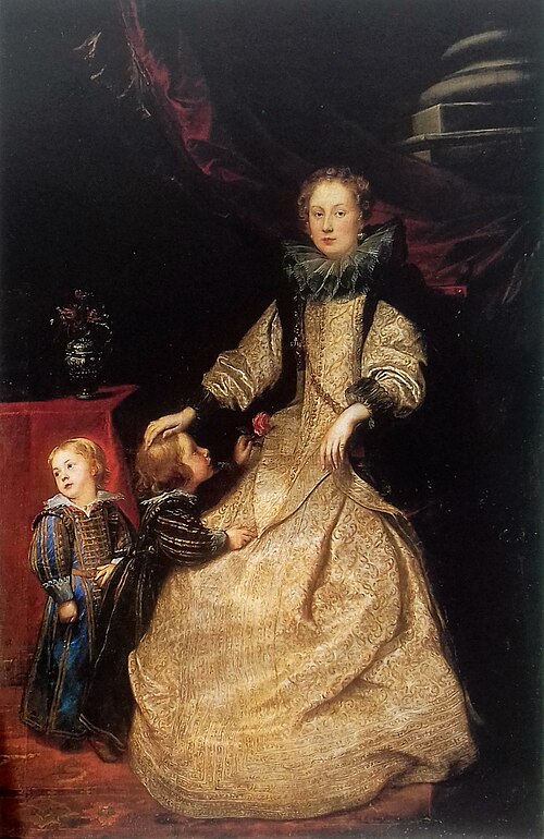 Portrait of Marquise Catarina Durazzo-Adorno with her children, 1622, Anthony van Dyck