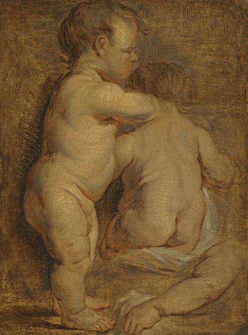 Study for two Putti, 1615-1618, 1618, Anthony van Dyck