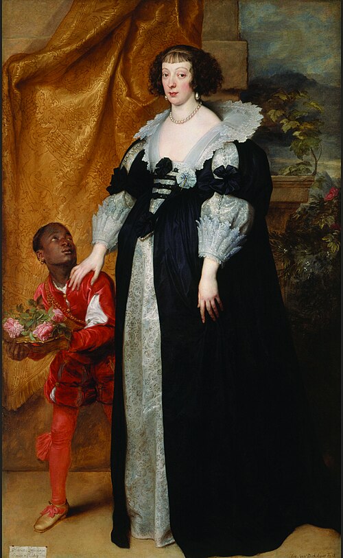 Princess Henrietta of Lorraine (1611–1660), Attended by a Page, 1634, Anthony van Dyck