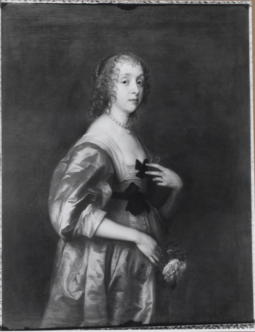 Portrait of Mary Stewart, Duchess of Richmond en Duchess of Lennox (1622–1685), voorheen Lady Mary V, 1635, Anthony van Dyck
