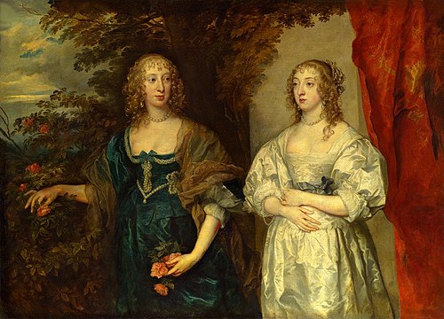 Portrait of Lady d'Aubigny and Countess Portland, 1638, Antoine van Dyck