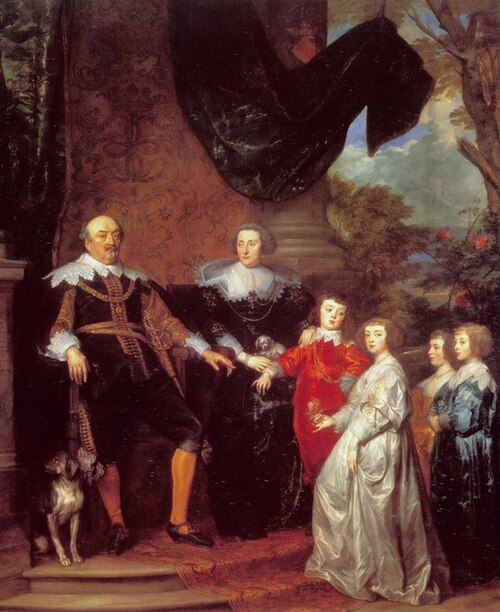 Portrait of Jan VIII (the Younger), count of Nassau-Siegen, with his family, 1634, Anthony van Dyck