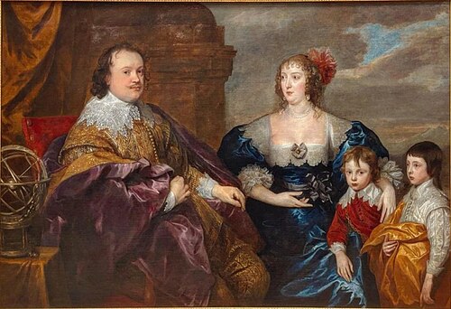 Family portrait of Sir Kenelm Digby (1603-1665) and Lady Venetia Anastasia Stanley (1600-1633) with , 1633, Anthony van Dyck