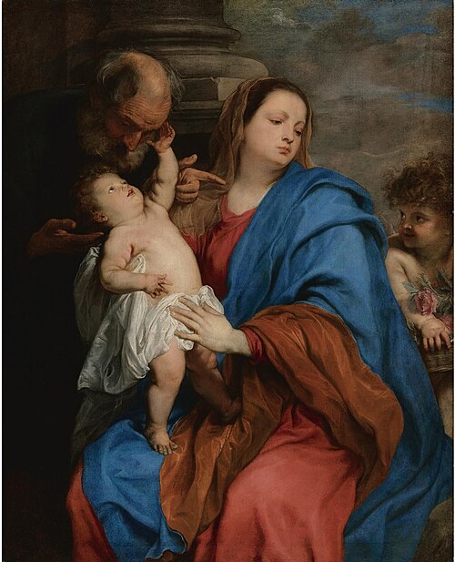 The Holy Family with an Angel, 1625, Anthony van Dyck
