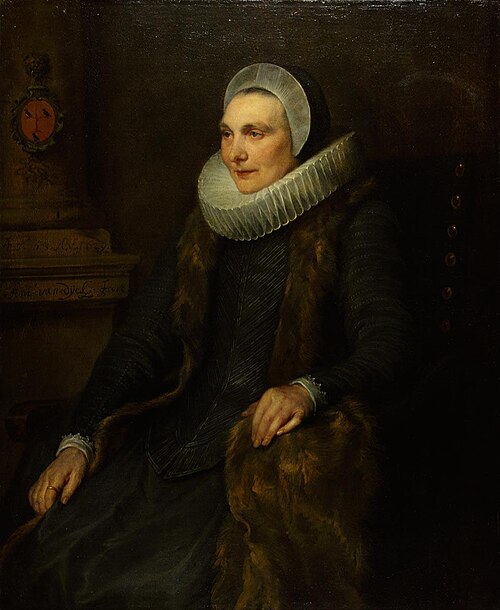 Portrait of Maria Bosschaert, wife of Adriaen Stevens, 1629, Antoine van Dyck