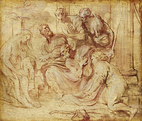 Adoration of the Shepherds (study), 1628, Anthony van Dyck