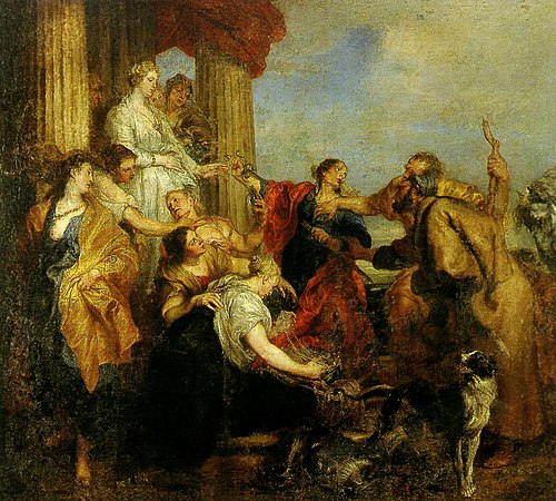 Achilles recognized among daughters of Lycomedes, 1629, Antoine van Dyck