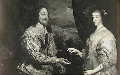 Double portrait of Charles I Stuart, King of England and his wife Henrietta Maria de Bourbon, Queen , 1633, Anthony van Dyck