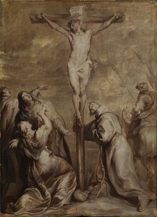 Crucifixion with Saint Francis, 1631, Anthony van Dyck