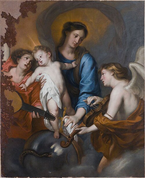 Madonna and Child with angels, 1627, Antoine van Dyck