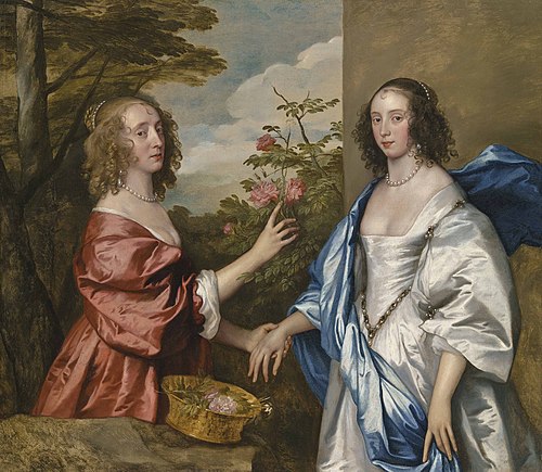 Double portrait of Anne, Countess of Manchester and her daughter Anne Cavendish, Lady Rich, 1639, Anthony van Dyck