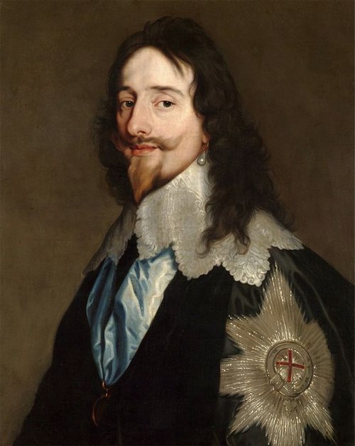 Portrait de Charles Ier Stuart (détail)., 1638, Antoine van Dyck