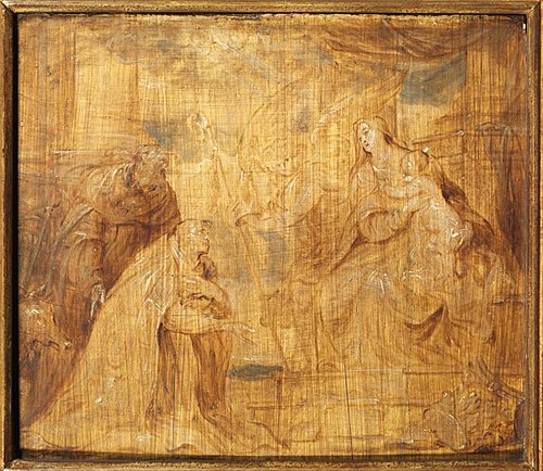 Virgin and Child with a Bishop Donor and Saint Anthony Abbot, 1632, Anthony van Dyck