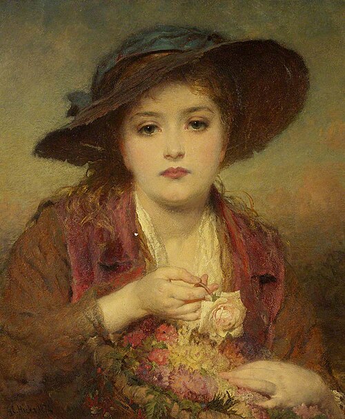 The Flower Girl, 1874, George Elgar Hicks