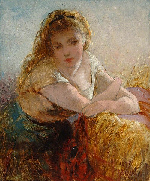 Girl Seated, 1875, George Elgar Hicks