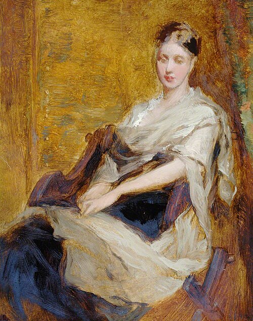 Seated Woman in Chair, 1879, George Elgar Hicks