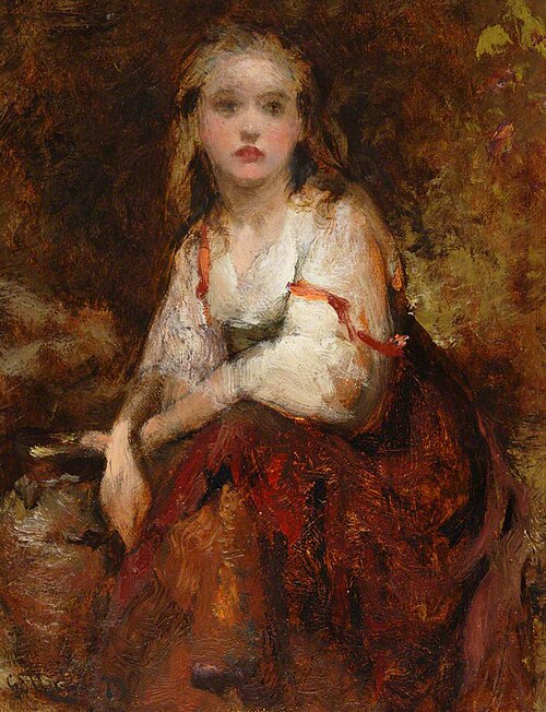 Seated Girl, 1879, George Elgar Hicks