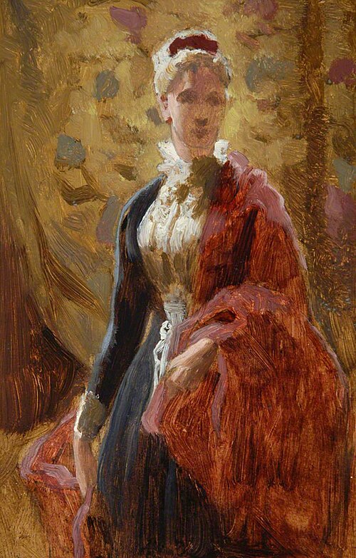 Standing Woman with Red Cloak, , George Elgar Hicks