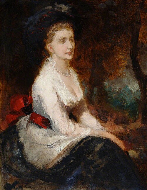 Seated Woman in Wood, , George Elgar Hicks