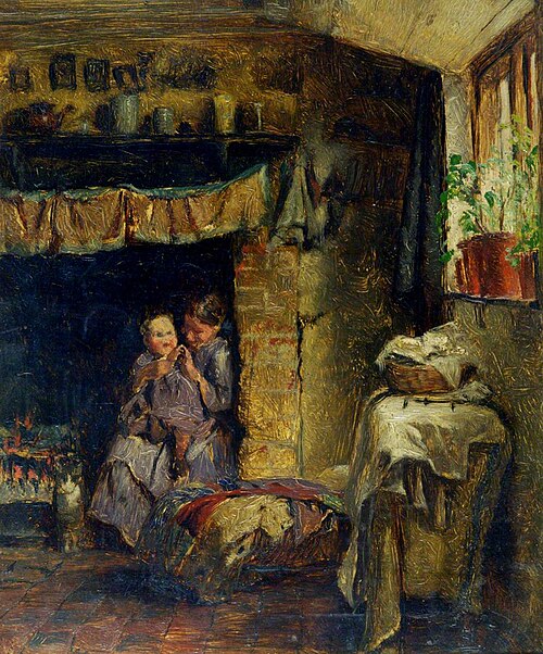 A Sussex Interior, , George Elgar Hicks