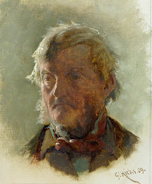 An Old Man's Head, , George Elgar Hicks