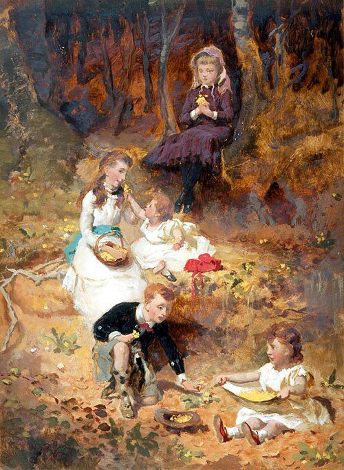 Five Children Playing in the Forest, , George Elgar Hicks
