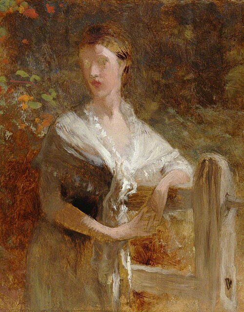 Lady in White Shawl, , George Elgar Hicks